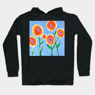 Sunny Blue florals Hoodie